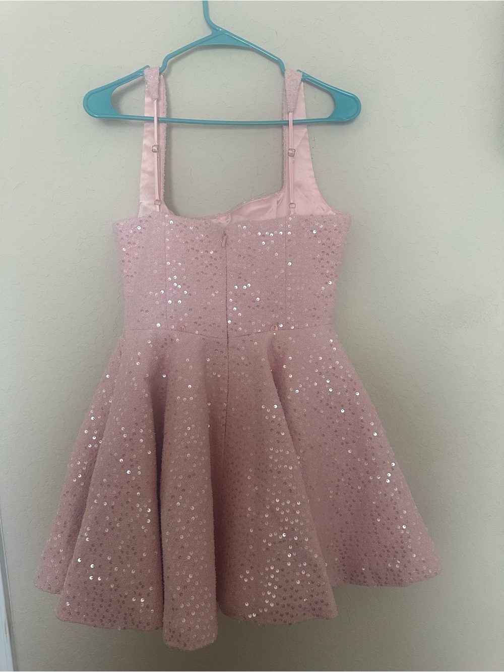Sequin Fit-and-Flare Pink Formal Dress for Women